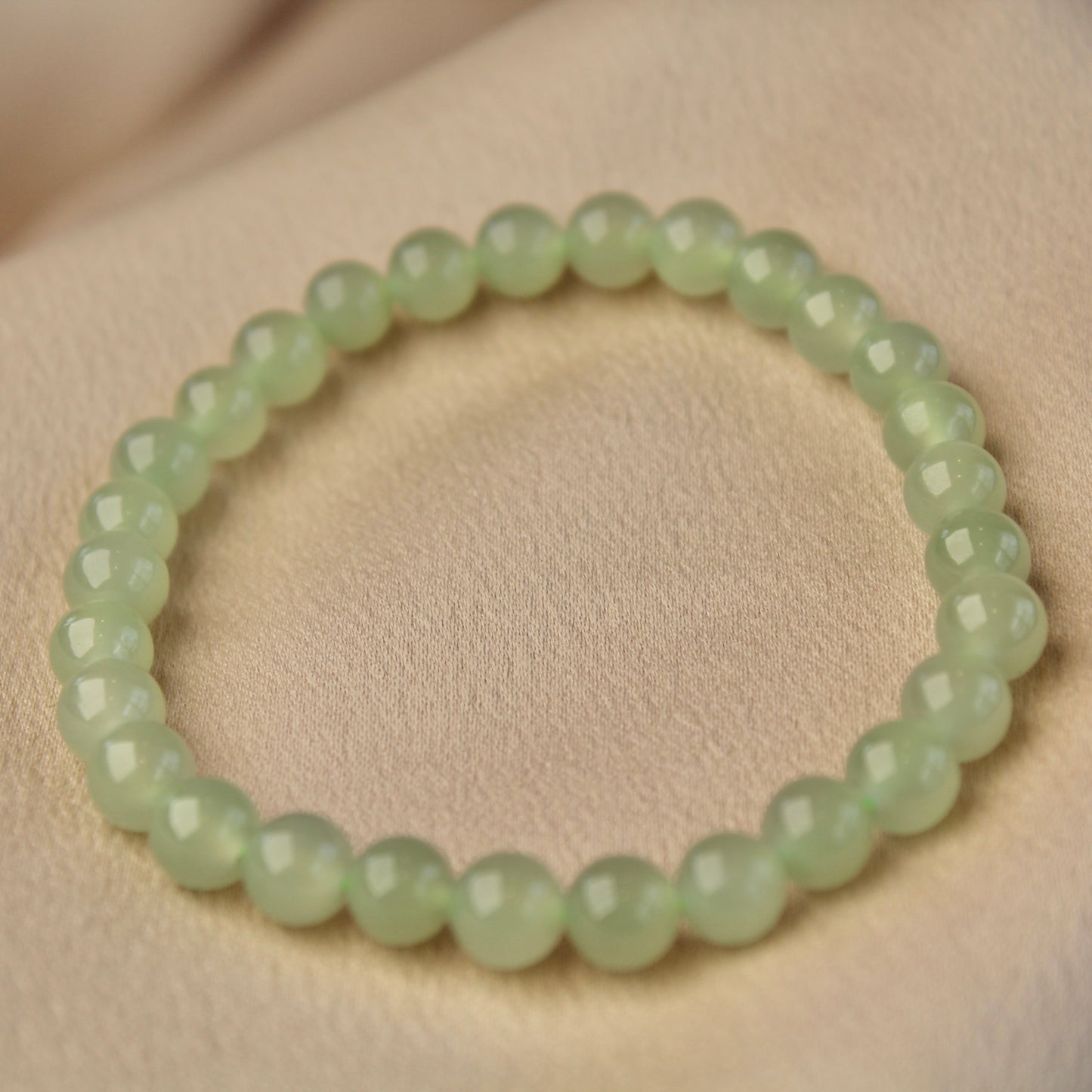 Quality Natural Jade Bracelet, 6mm