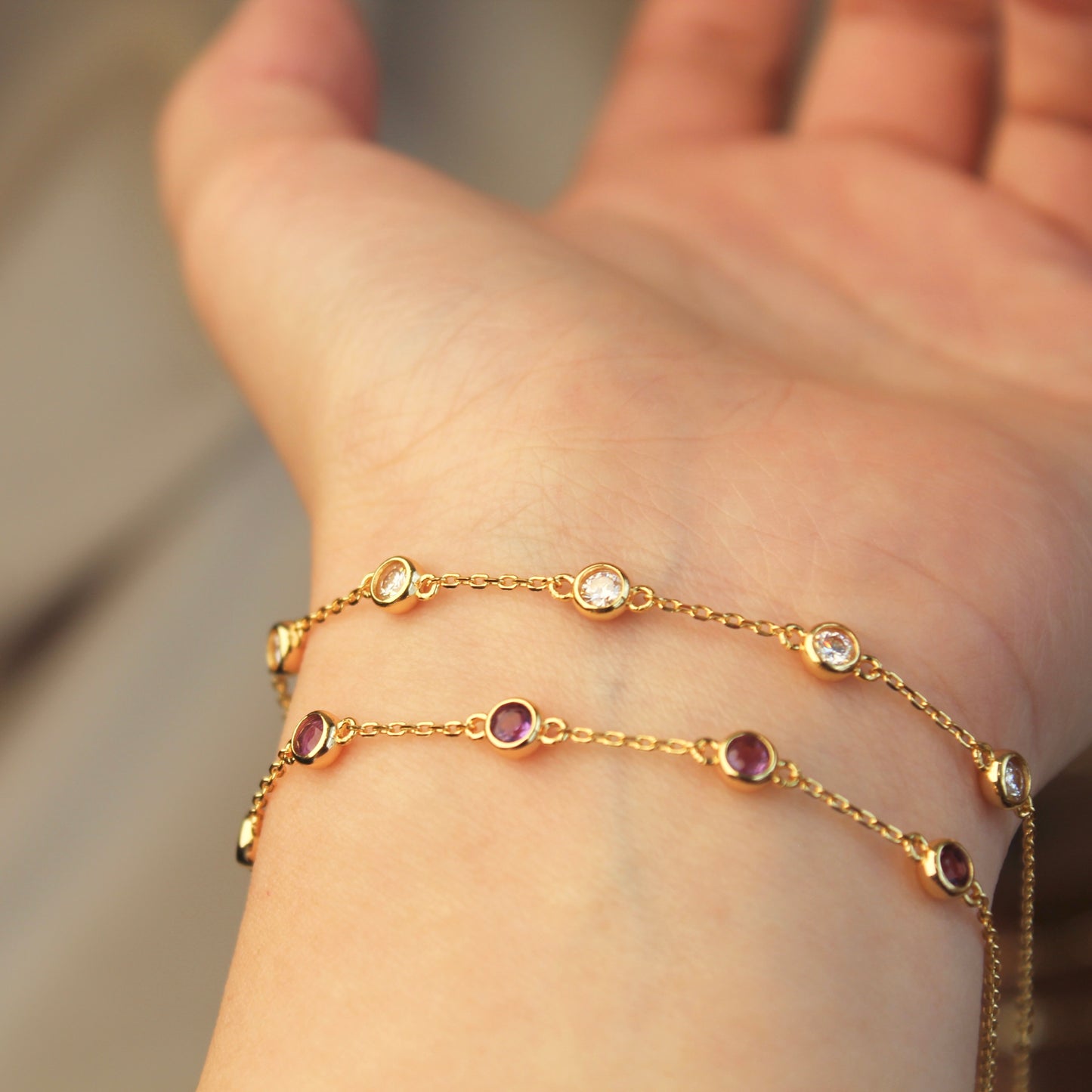 Crystal Bubble Gemstone Bracelet