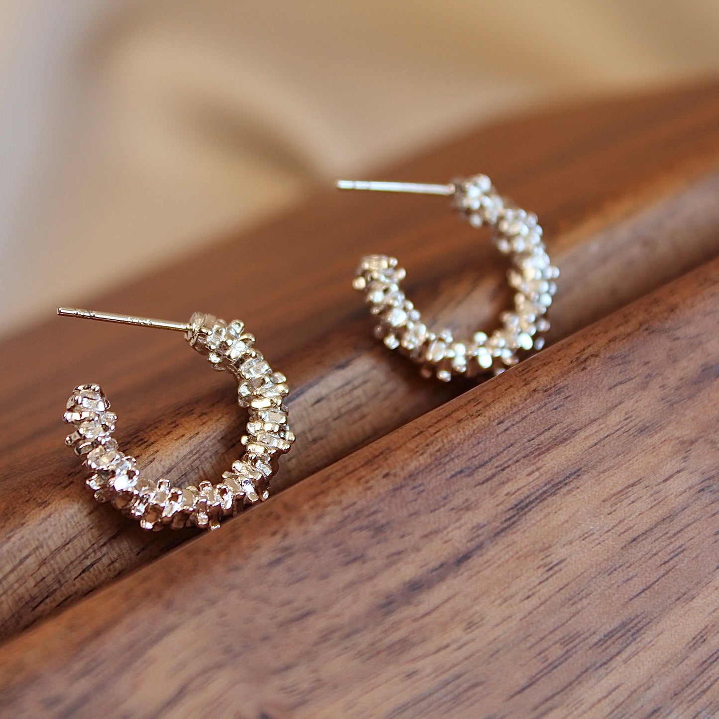 碎碎冰 C-Shape Earrings