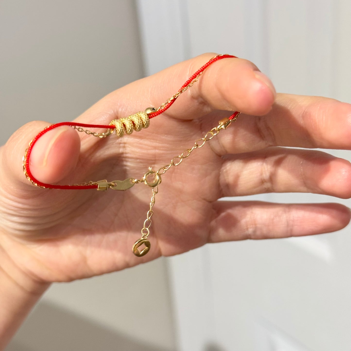 Rolling Snake Double Layer Red Bracelet