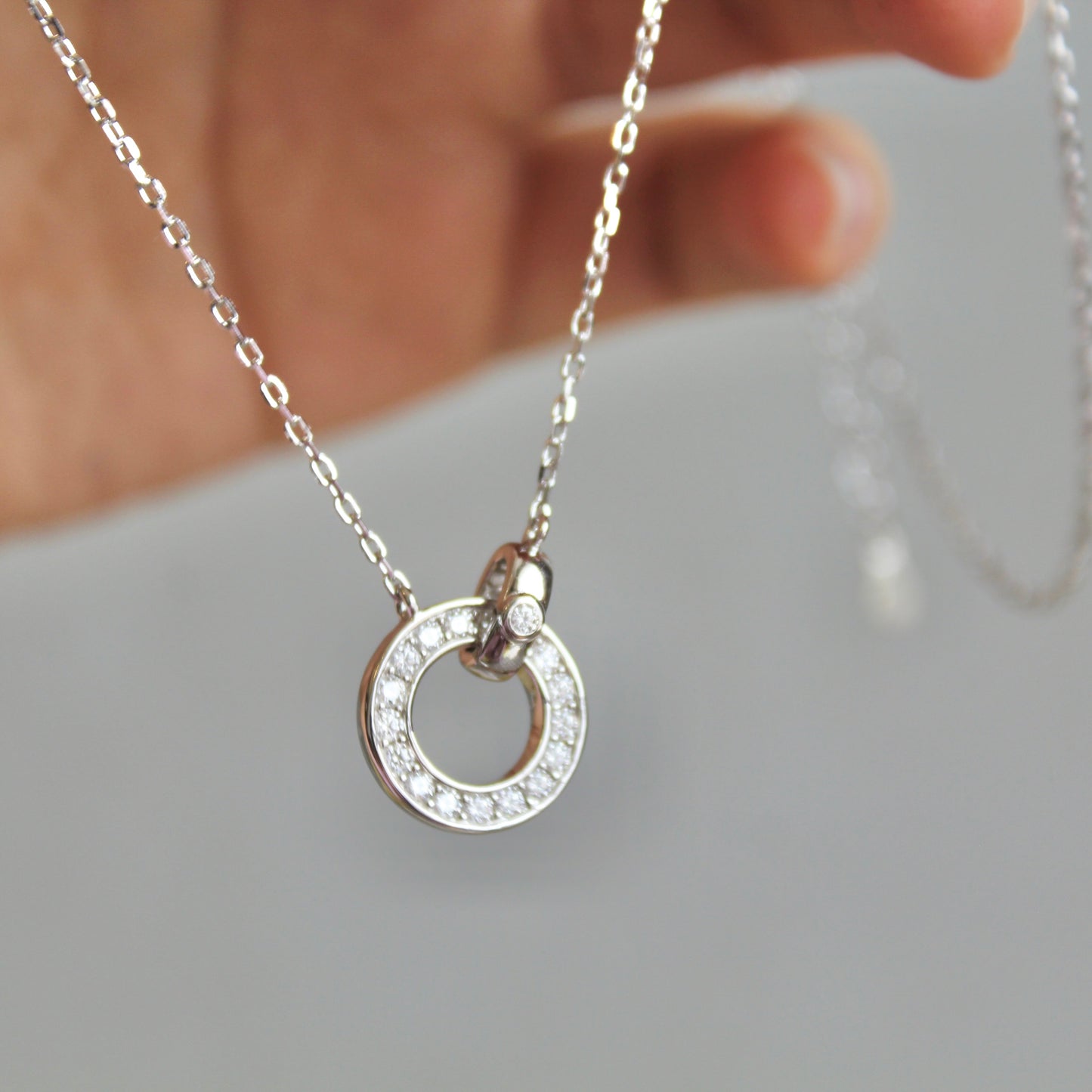 Double Linked Moissanite Necklace