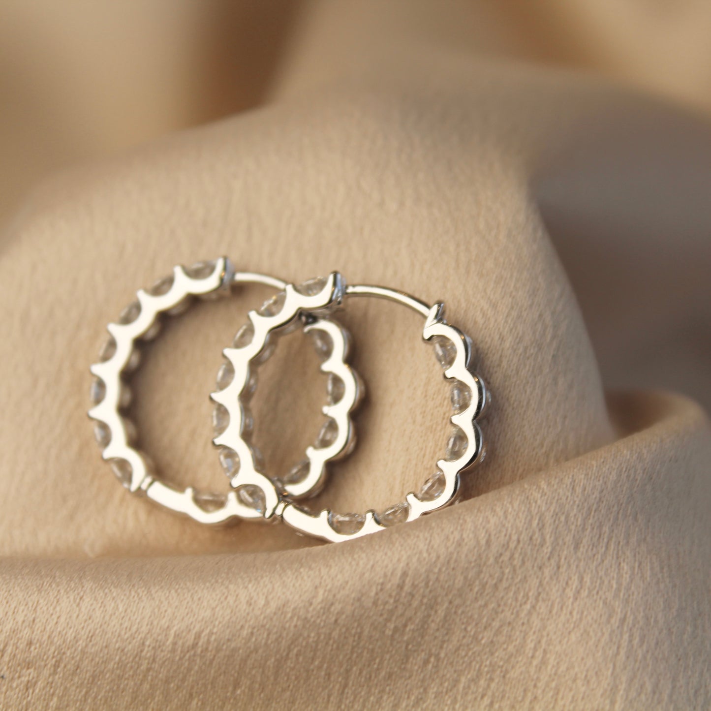 Big Circle Double Sides Moissanite Earrings