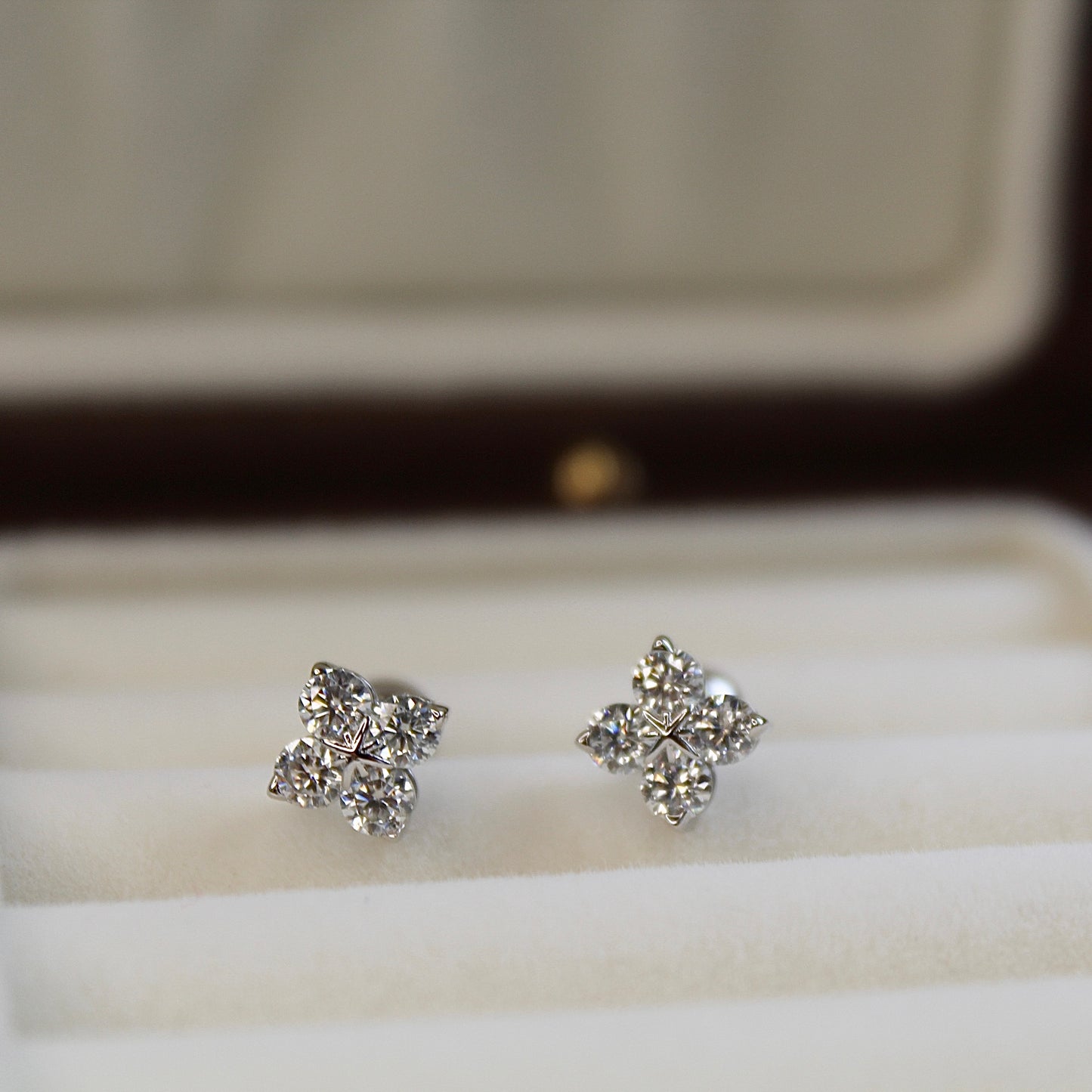 Lucky Clover Moissanite Earrings