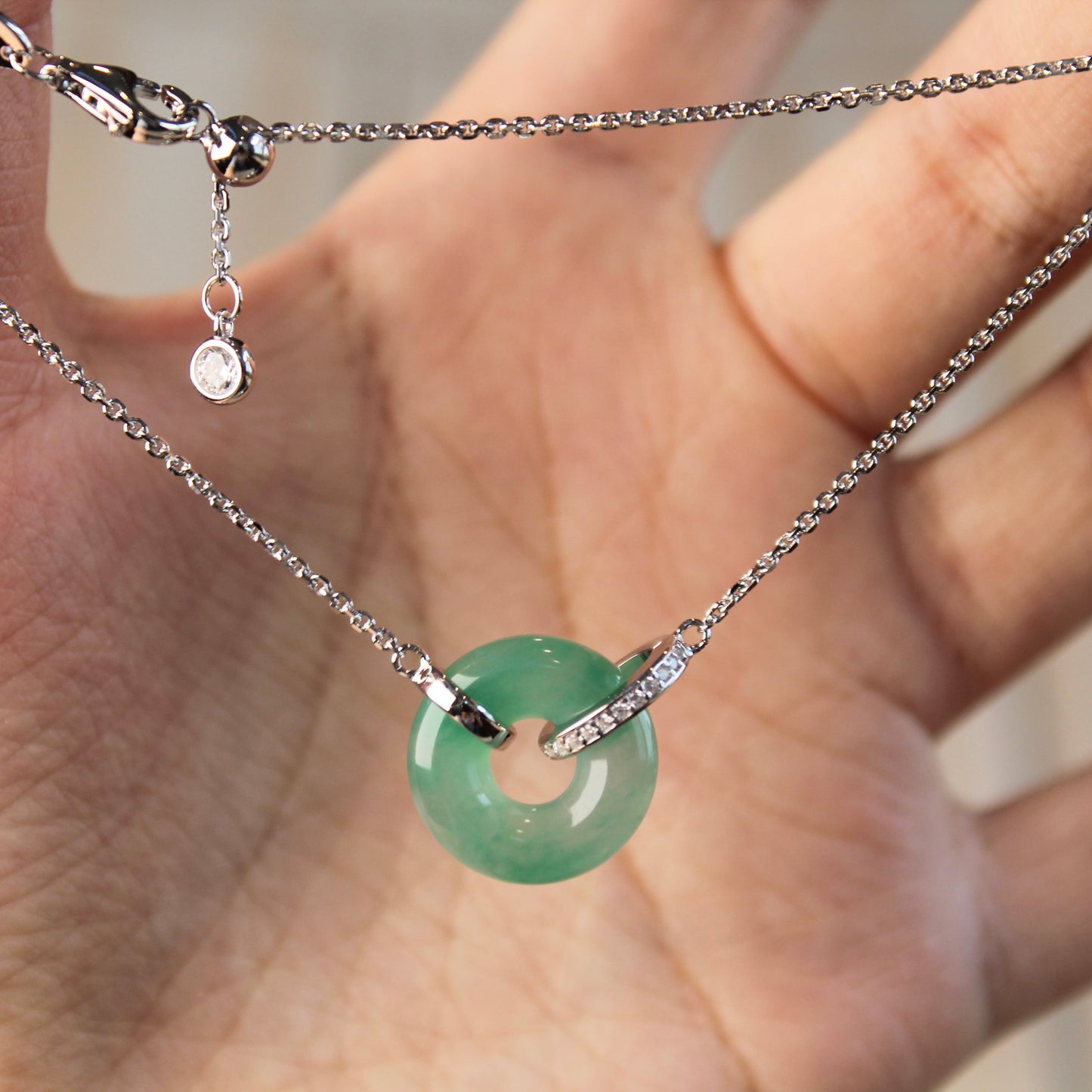 网红非洲翠平安扣Necklace