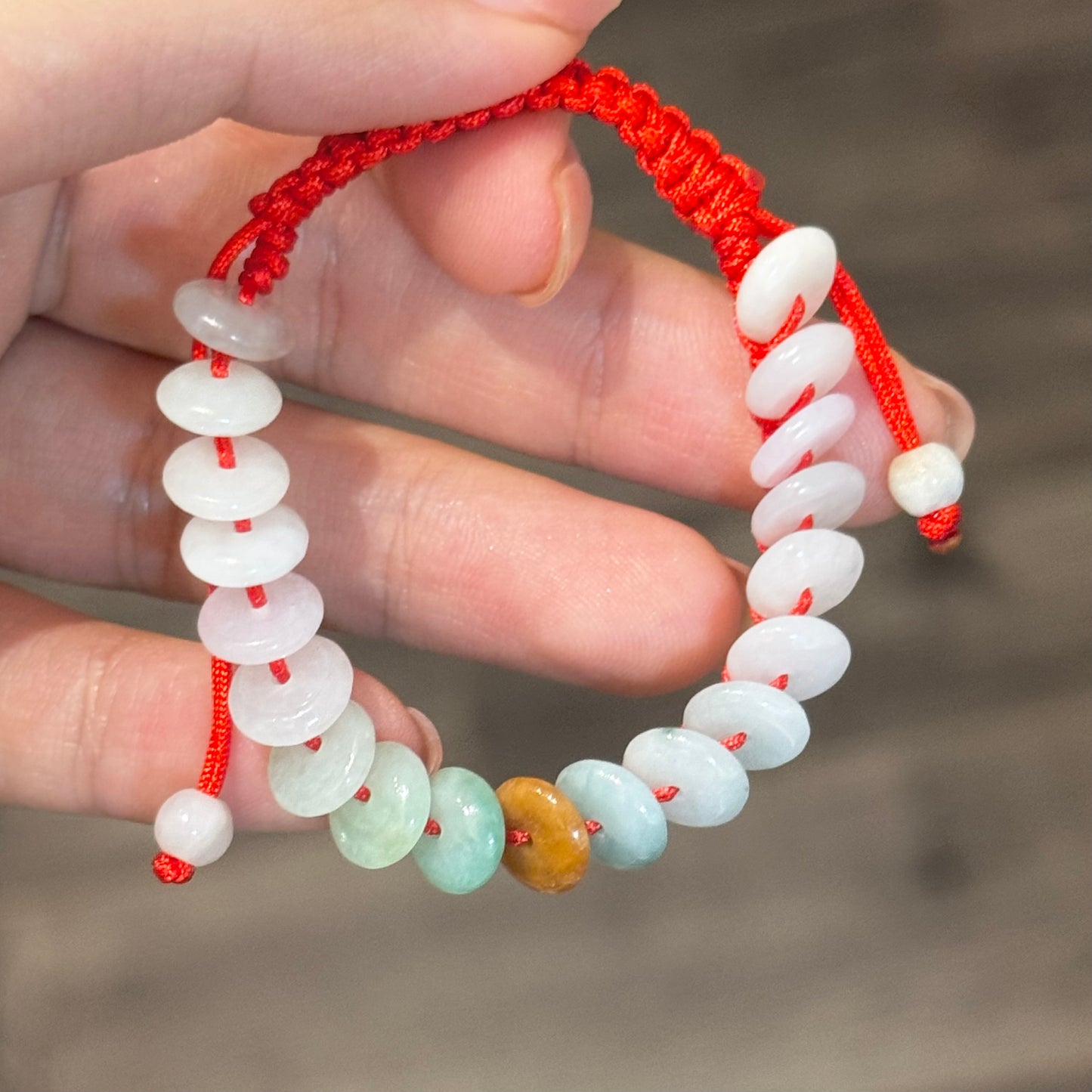 翡翠盘缠Natural Jadeite Red Bracelet