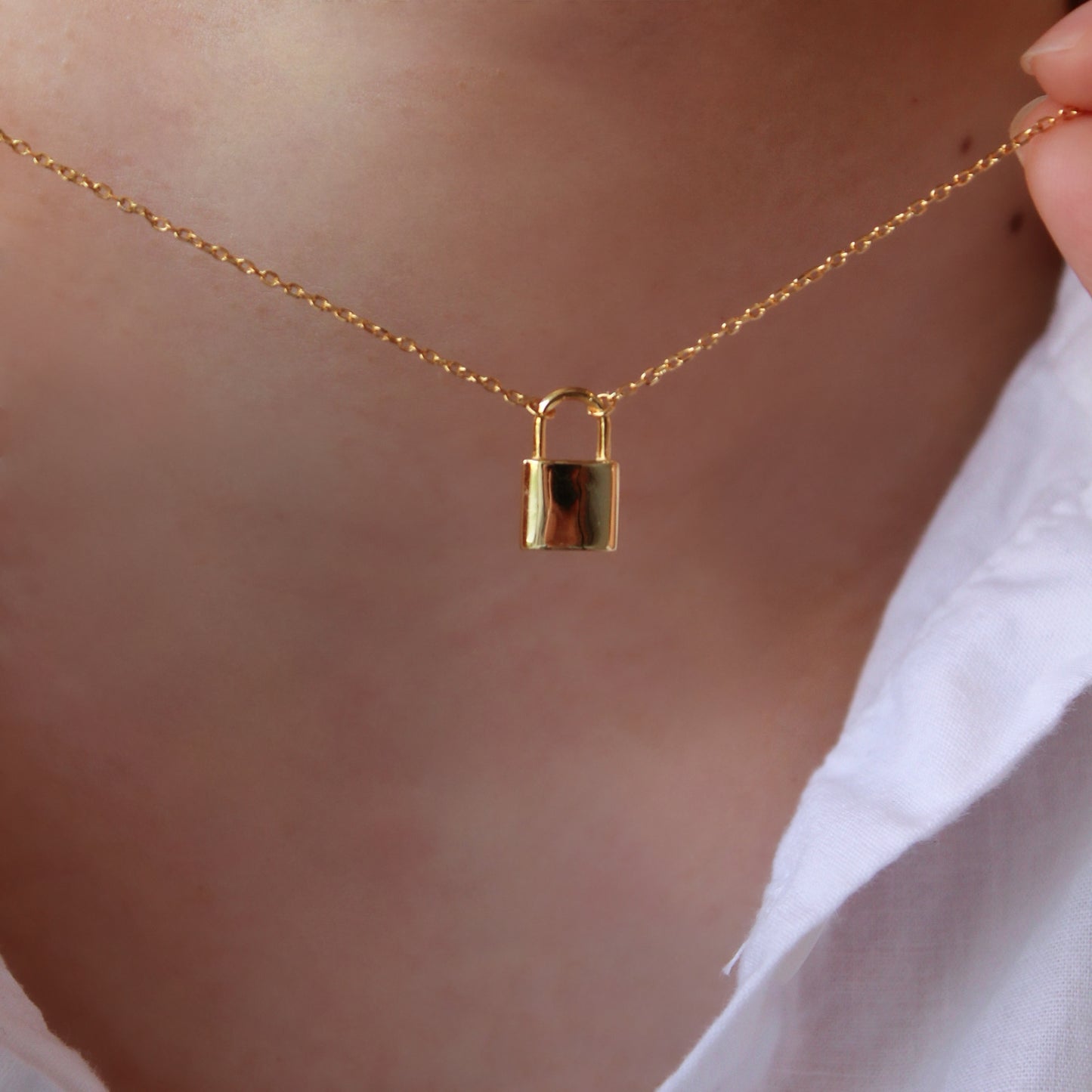 Padlock Sterling Silver Necklace