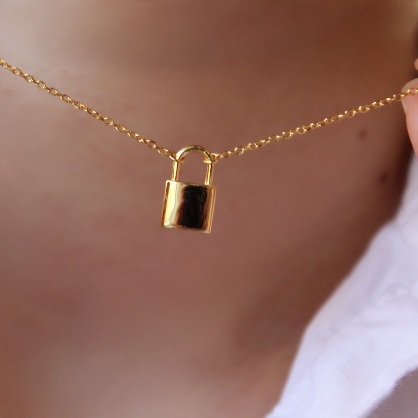 Padlock Sterling Silver Necklace