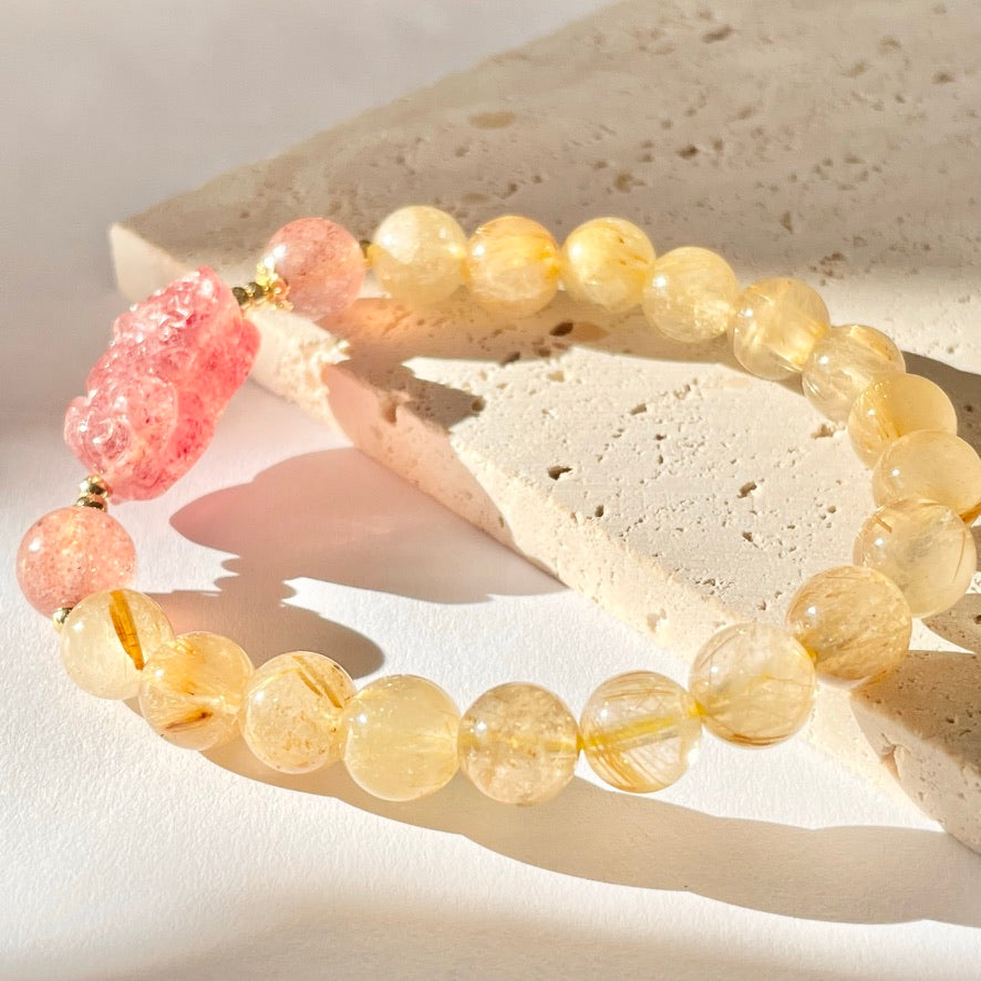 Golden Rutile Quartz Bracelet