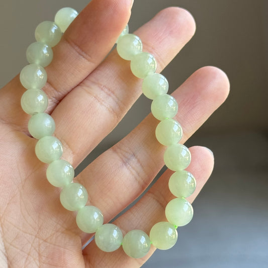Icy 8mm Natural Jade Bracelet冰晴水