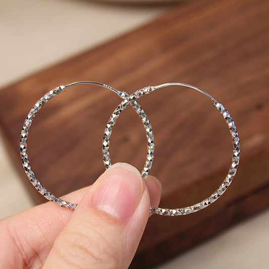 Shiny Big Hoop Earrings, 35mm