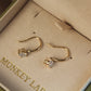 14K Solid Gold Sparkling Drop Earrings, 0.5 carat