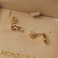 14K Solid Gold Spark Link Earrings