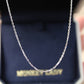14K Solid White Gold Plain Chain Necklace
