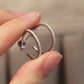 Classic C-Shape Moissanite Hoop Earrings,19mm