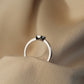 Single Bubble Moissanite Ring, 0.5ct
