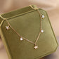 14K Solid Gold Sea Star Bubble Necklace