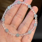 Natural Jadeite & Clear Crystal Bracelet
