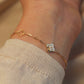 18K Solid Gold Three Clovers Bracelet