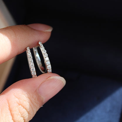 U-Shape Moissanite Hoop Earrings