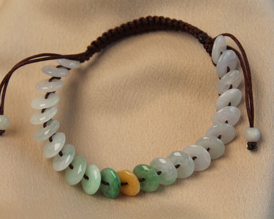 翡翠盘缠Natural Jadeite Black Bracelet