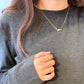 14K Solid Gold Dancing Stones Necklace