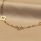 18K Solid Gold Three Clovers Bracelet