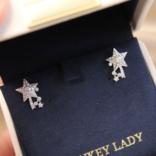 Shooting Star Moissanite Earrings