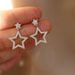 Shiny Star Moissanite Stud Earrings