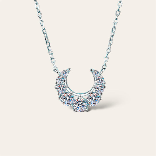 Luna Moon Moissanite Necklace