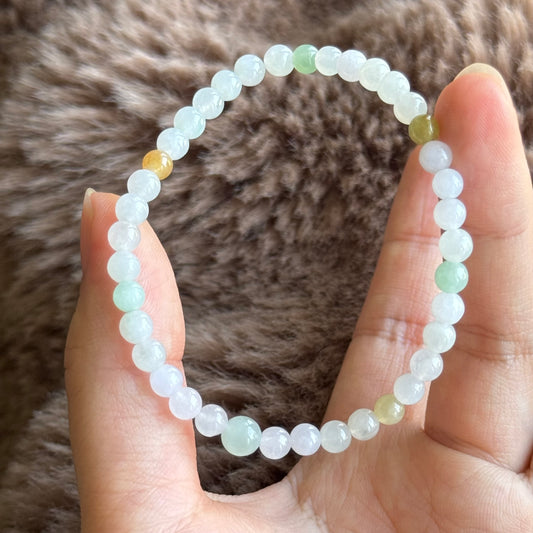 Macaron Natural Jadeite Bracelet, 5mm