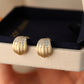 14K Solid Gold Star-fall Earrings 喷砂工艺