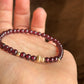 14K Solid Gold Natural Garnet Hulu Bracelet
