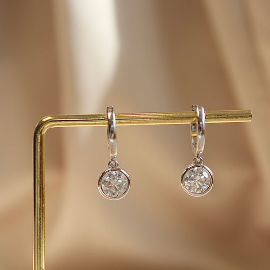 Bubble Moissanite Drop Earrings
