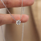 Classic Four Claw Moissanite Necklace, 1 Carat
