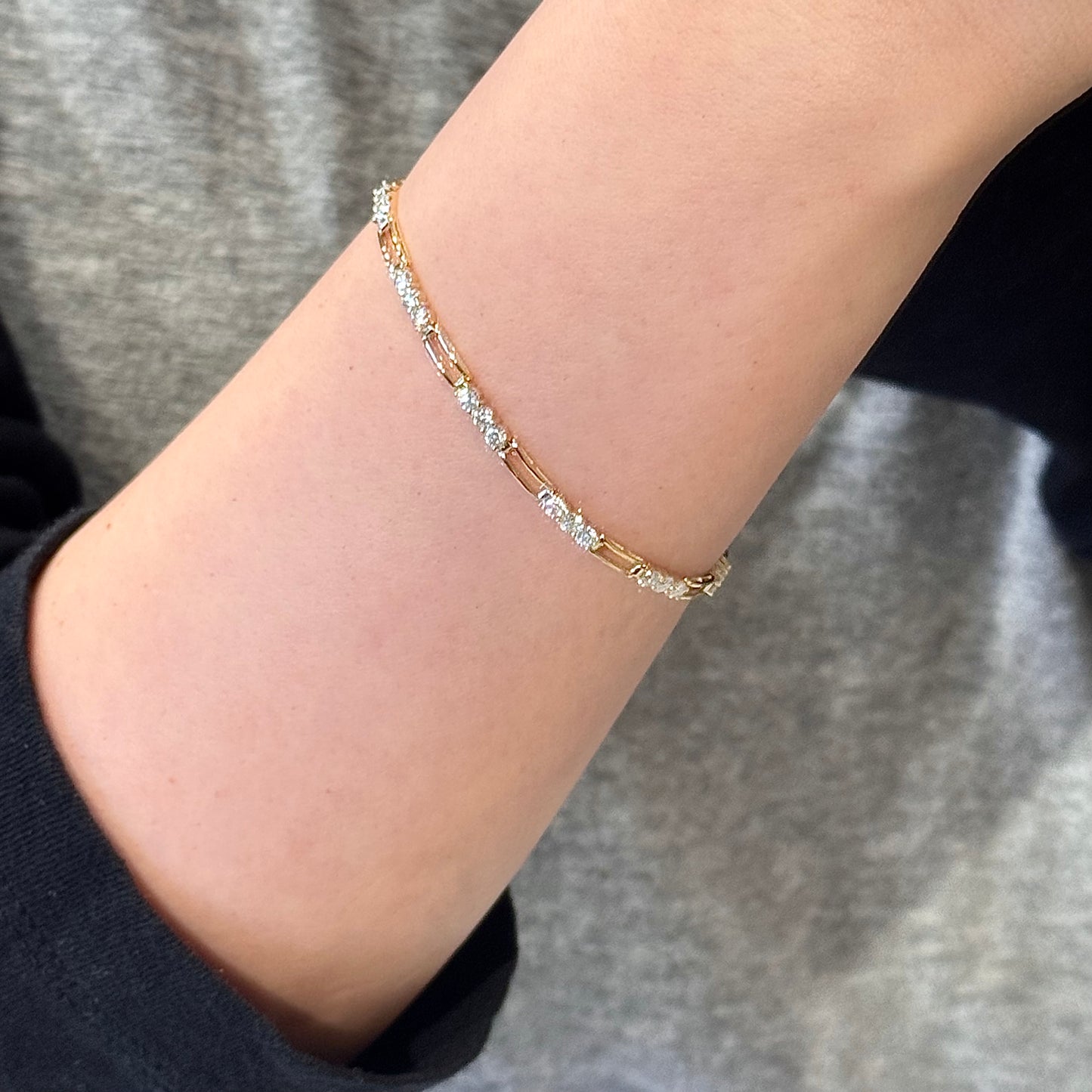 14K Solid Gold Infinity Glow Bracelet