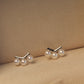 14K Solid White Gold Natural Pearl Earrings
