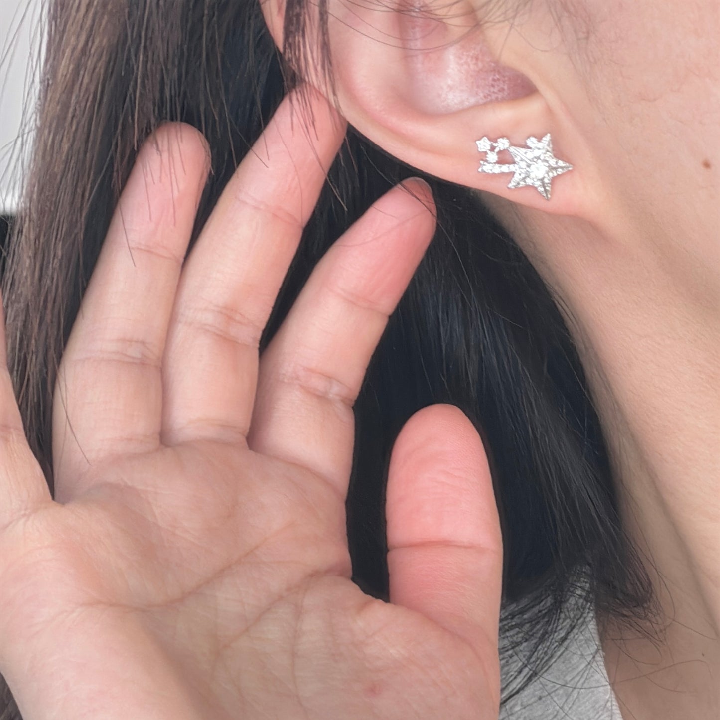 Shooting Star Moissanite Earrings