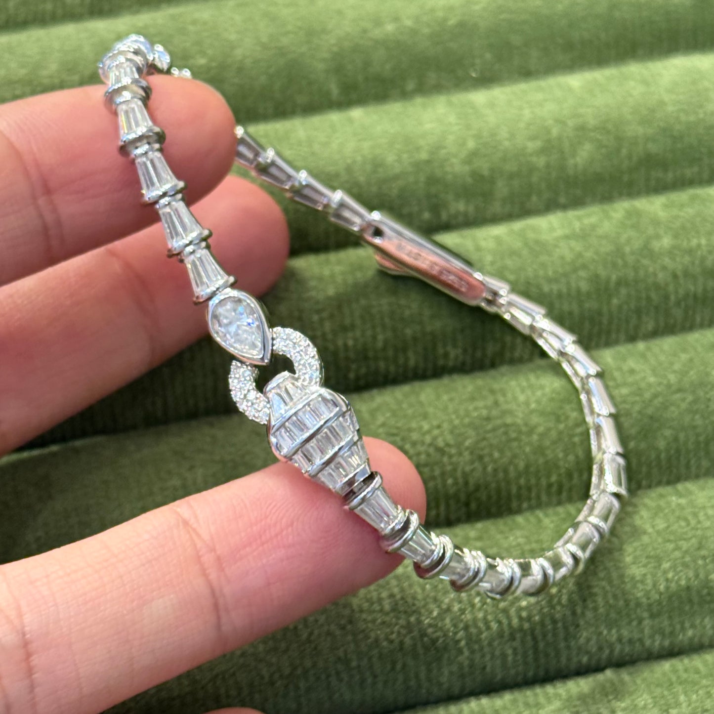 Baguette Cut Moissanite Bracelet