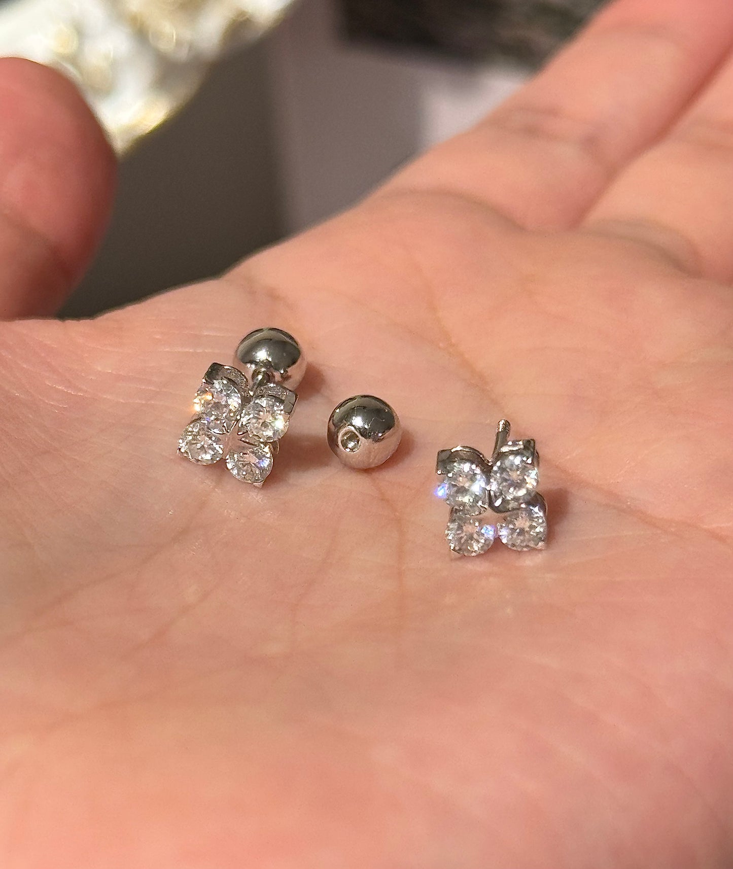 Lucky Clover Moissanite Earrings