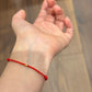 五路财神足金红绳Solid Gold Five Gods of Wealth Red Bracelet