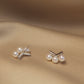 14K Solid White Gold Natural Pearl Earrings