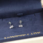 Mini Double Stone Moissanite Earrings