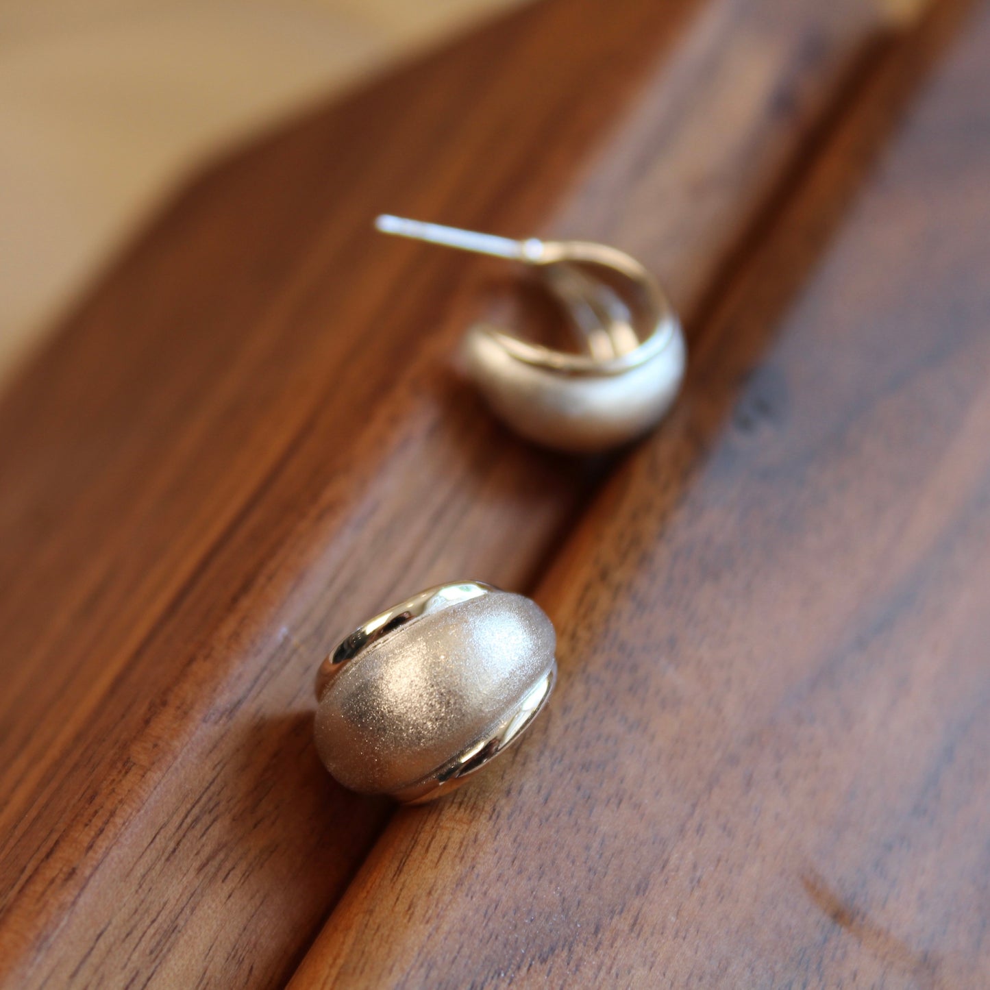 Matte Finish C-Shape Earrings
