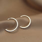 Classic C-Shape Moissanite Hoop Earrings,19mm