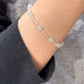 Natural Jadeite & Clear Crystal Bracelet