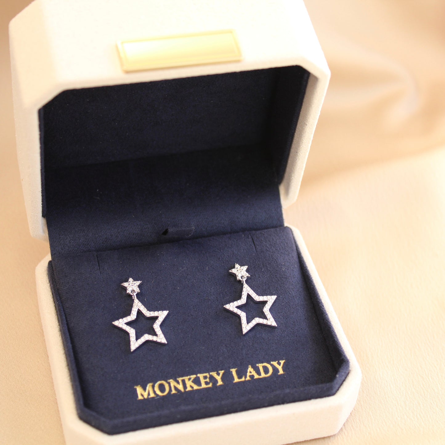 Shiny Star Moissanite Stud Earrings