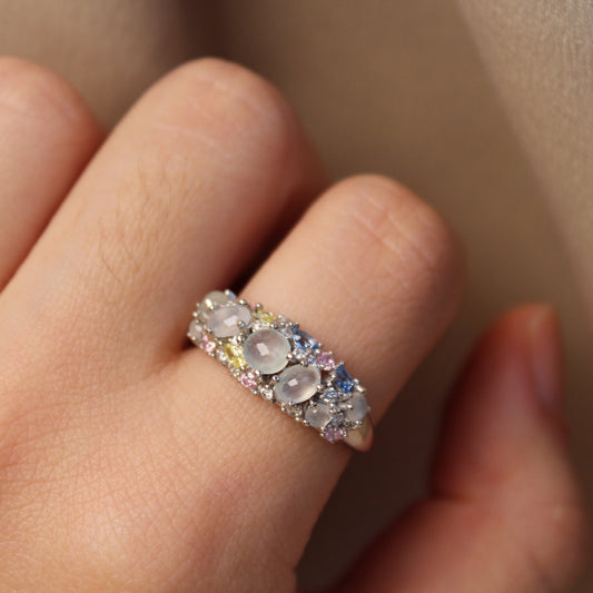 Natural Jadeite Adjustable Ring