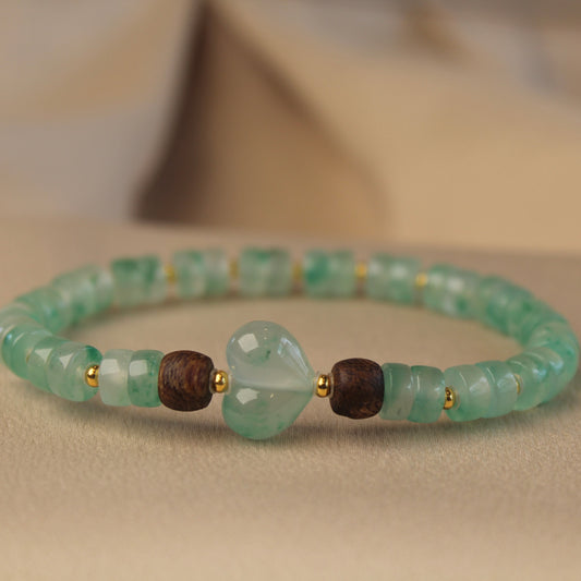 非洲翠屁桃沉香 African Aventurine & Agarwood Bracelet