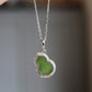 Natural Green Jade Hulu Necklace