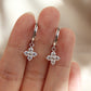 Lucky Clover Moissanite Hoop Earrings
